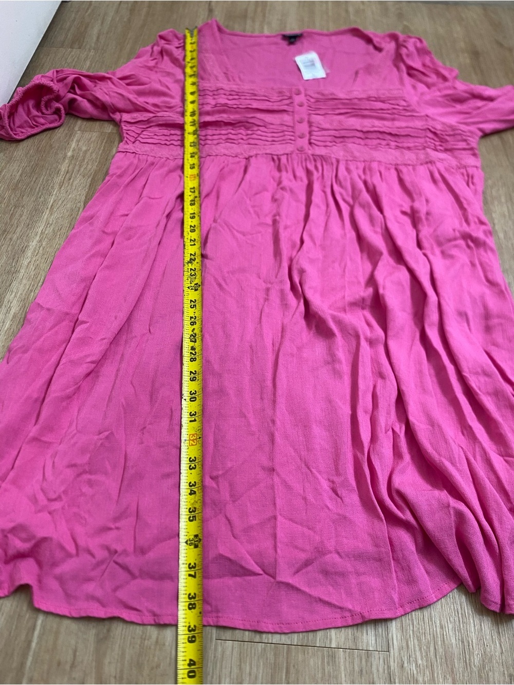 torrid Pink Square-Neck Smocked Mini Dress with Puff Sleeves - Picture 7 of 8